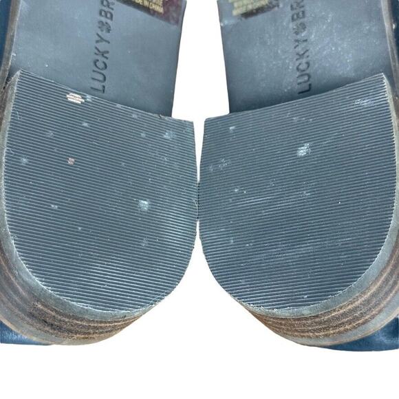 Lucky Brand Cahill Women Black Leather Slip On Loafers Flats Shoes Round Toe 7.5 - Picture 14 of 16